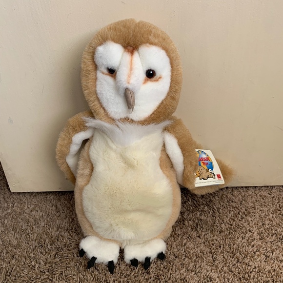 Cascade Toy Barn Owl Puppet Stuffed Animal Plush Head Turns All Around - Picture 1 of 13